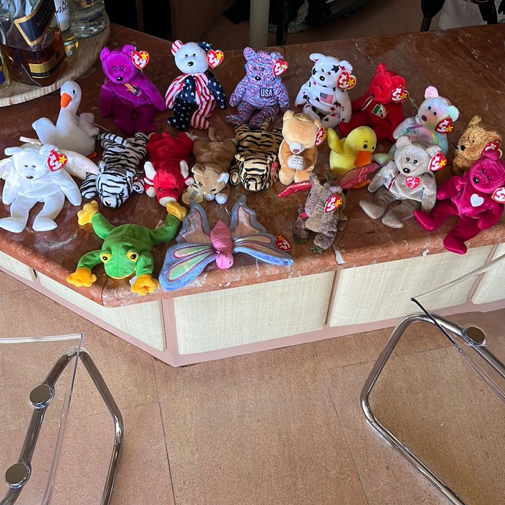 20 brand new never been handled TY beanie original baby. collectible.